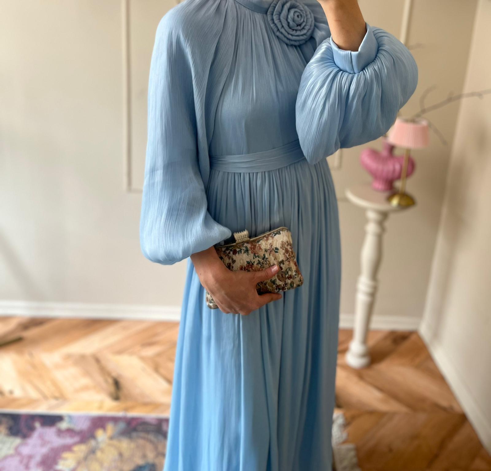 Gül Detaylı Organze 