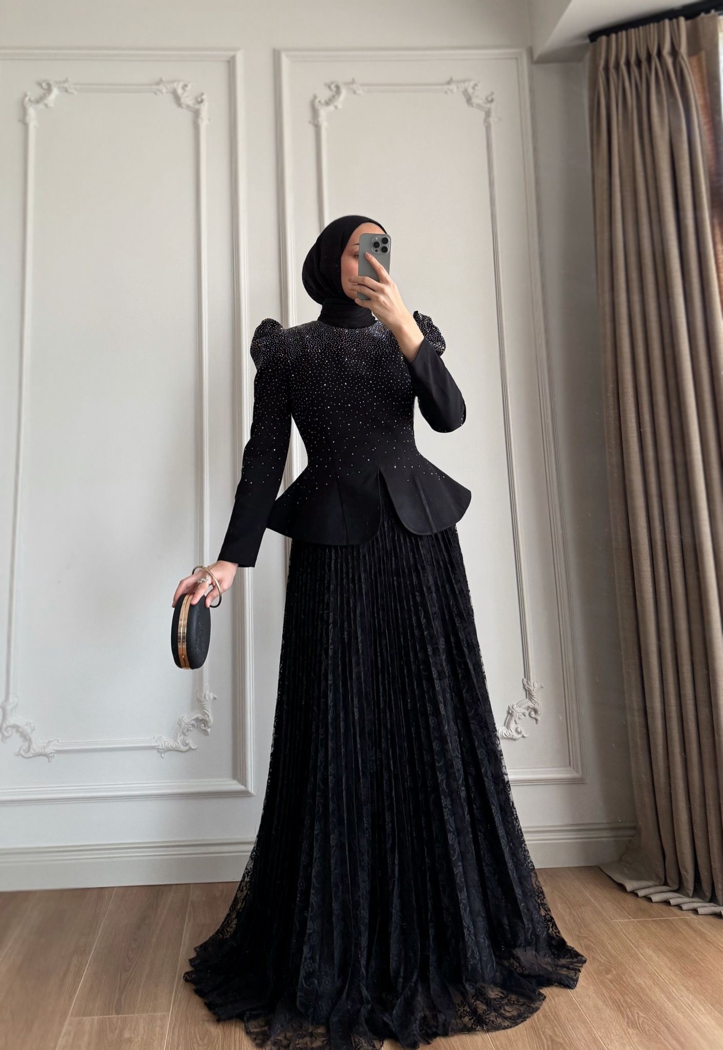 TAŞ DETAYLI TÜL ETEKLİ TAKIM