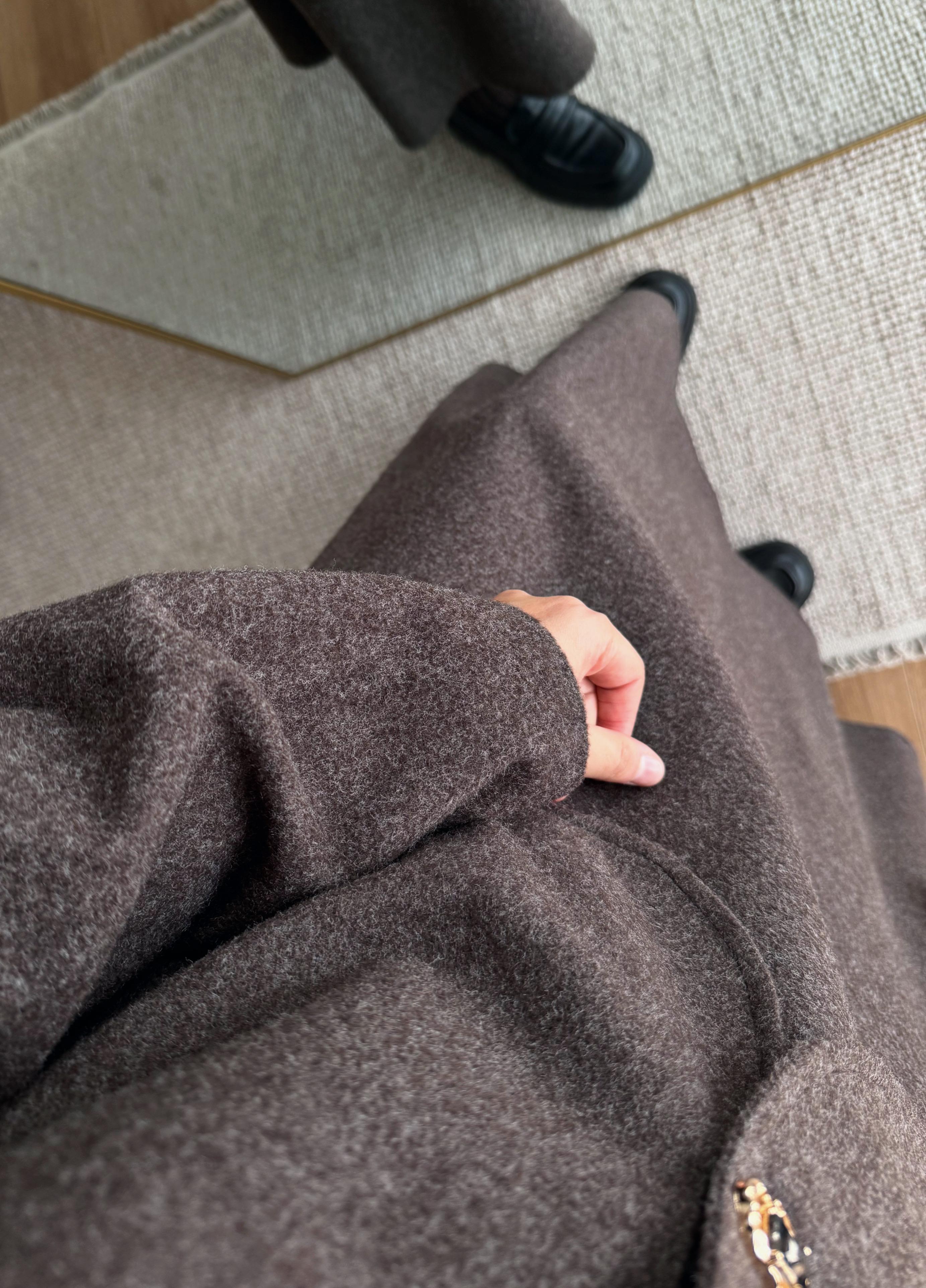 kahve dokulu kaşe takım