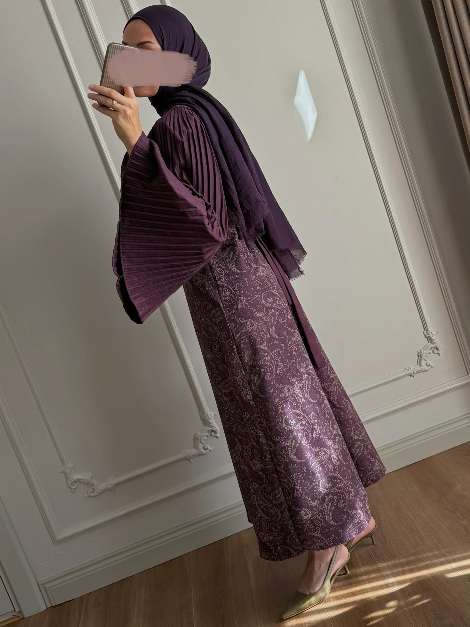 MÜRDÜM ETNİK DESEN ELBİSE